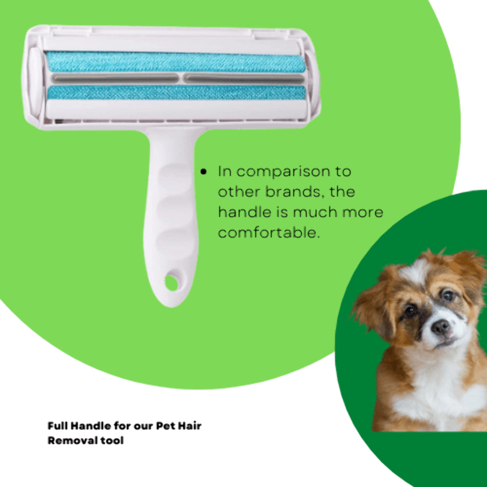 Eco-Friendly Pet Hair Removal Roller for Furniture, Upholstery, Carpets, and Vehicle Interiors