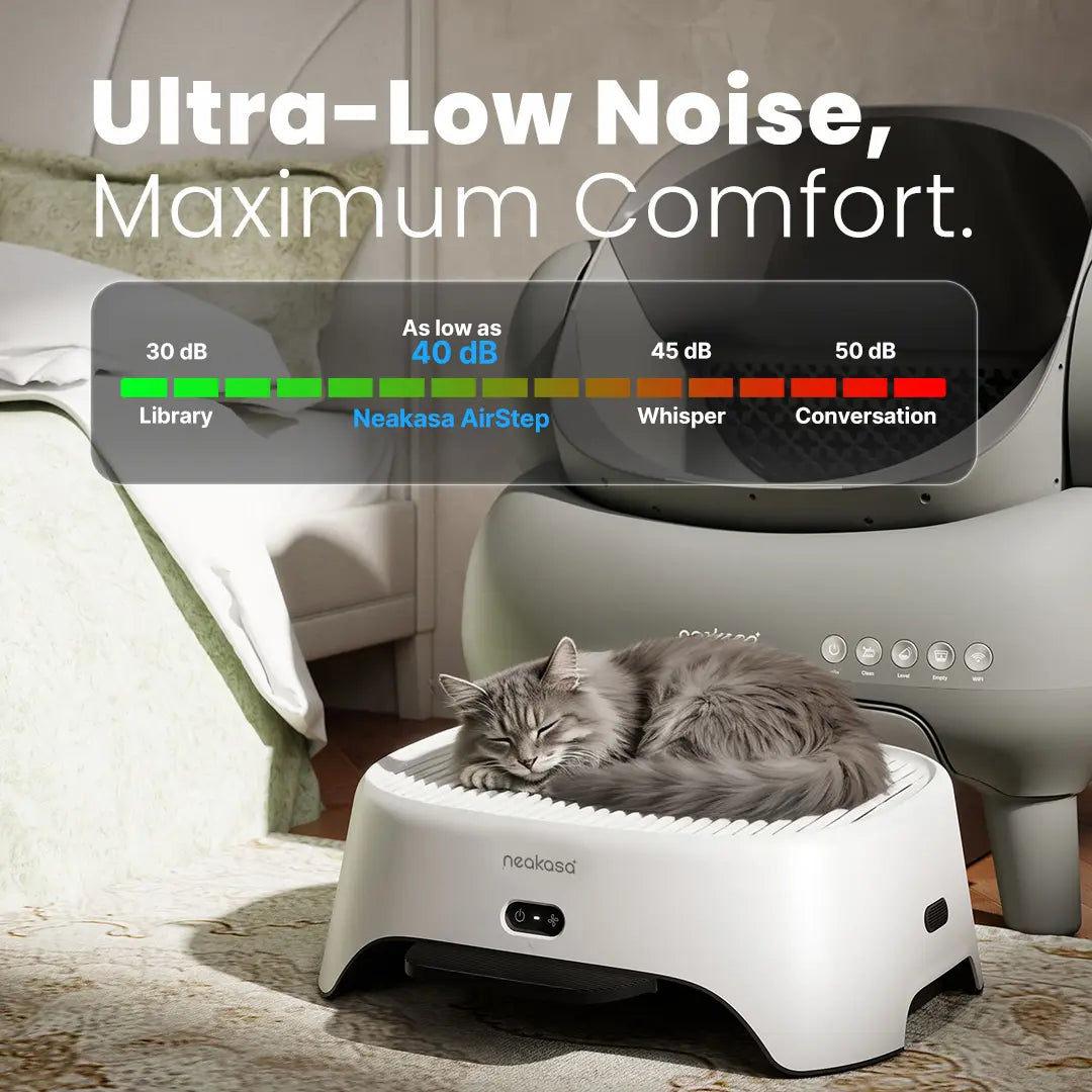 Neakasa Airstep Pet Air Purifier with Tri-Mode Odor, Dust, and Pet Hair Management, Compatible with M1 Plus, M1 Lite, and Multiple Litter Box Systems