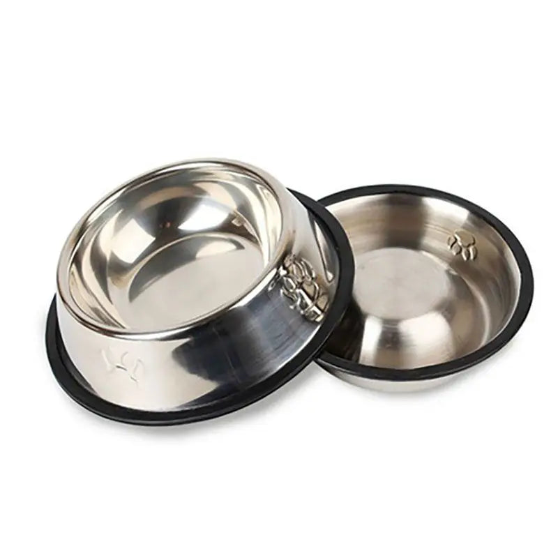 Stainless Steel Skidproof Pet Bowl Set - Anti-Ant Design for Dogs and Cats - Available in 6 Sizes