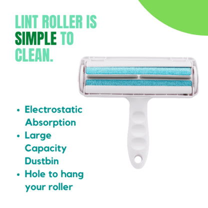 Eco-Friendly Pet Hair Removal Roller for Furniture, Upholstery, Carpets, and Vehicle Interiors