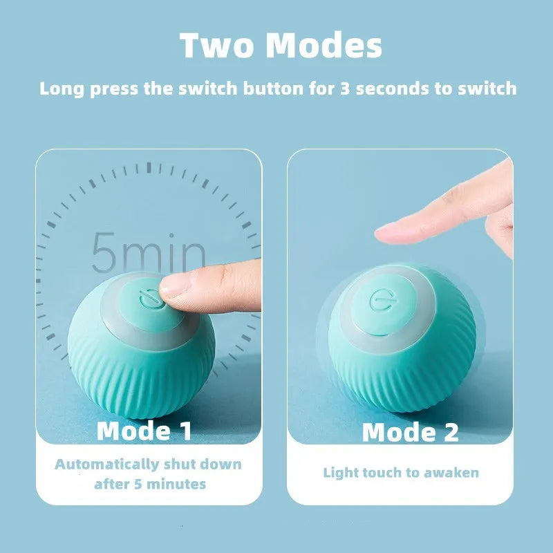 Interactive Automatic Rolling Ball for Cats - Engaging Electronic Toy for Indoor Play