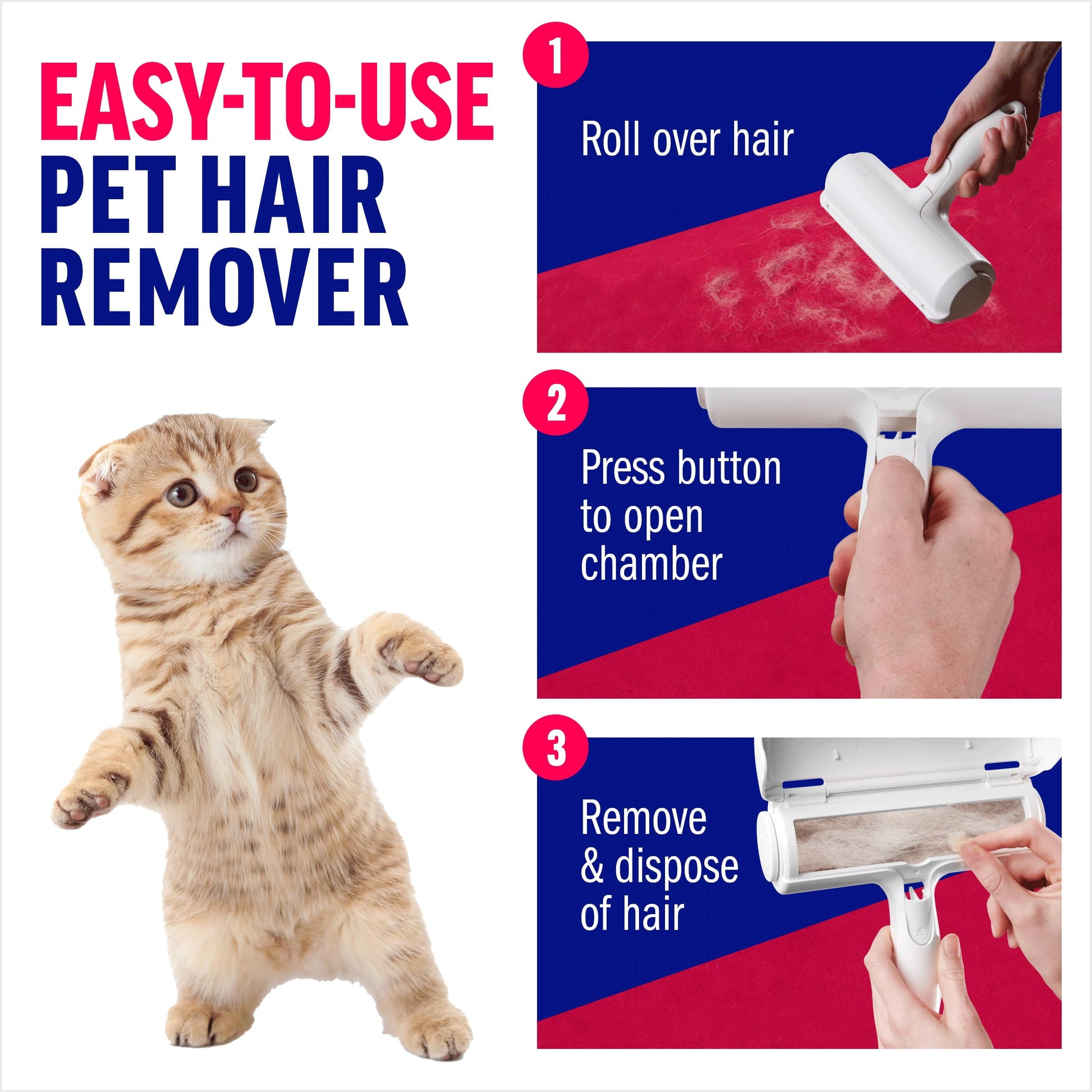 Chom Chom Roller: Reusable Pet Hair Remover for Furniture, Carpets, Clothing, and Bedding