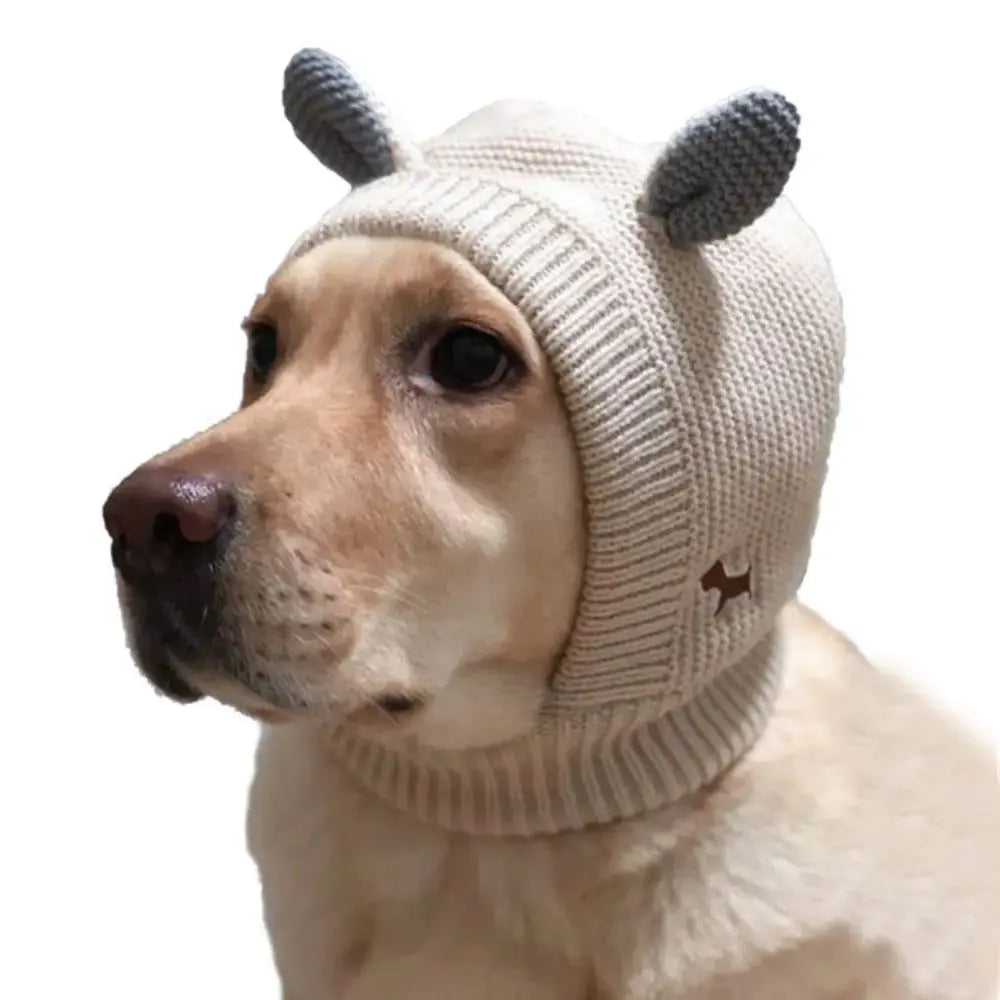 Dog Noise-Reducing Ear Muffs for Large Dogs, Protective Ear Covers in Knitted Fabric, Pet Apparel