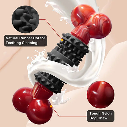 Indestructible Bone Dog Toy for Aggressive Chewers - Interactive Chew Toy for Medium to Large Dogs by Dinosam