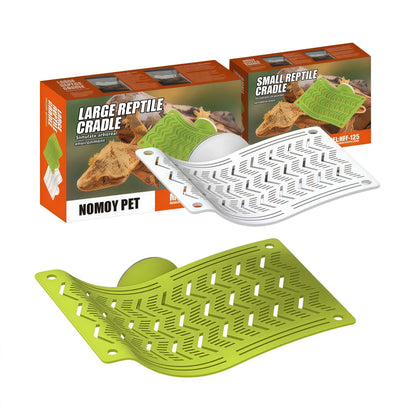 Herpify Versatile Plastic Reptile Hammock with Vented Plate and Suction Cups - Perfect for Frogs, Lizards, Bearded Dragons, Crested Geckos, and Snakes