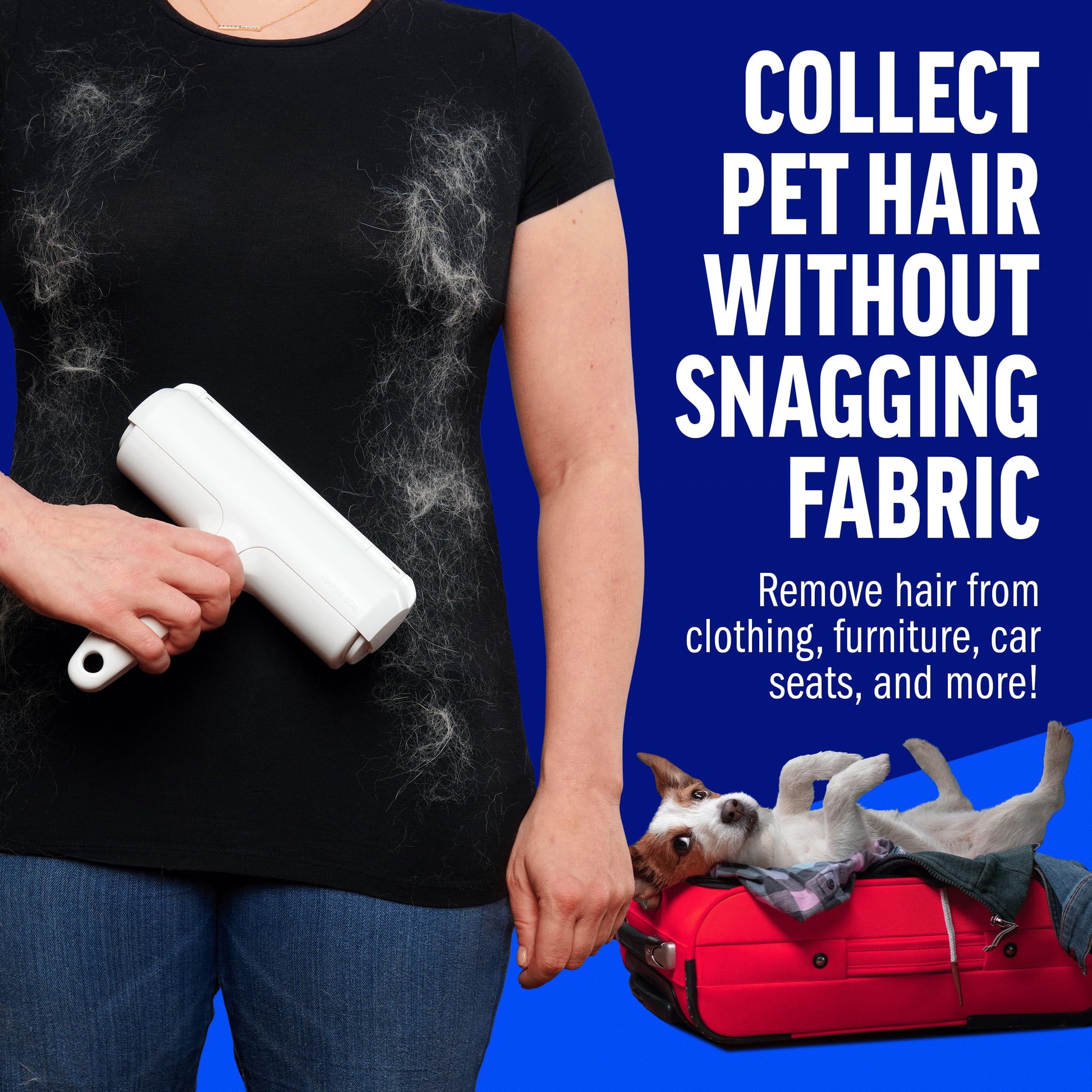 Chom Chom Roller: Reusable Pet Hair Remover for Furniture, Carpets, Clothing, and Bedding