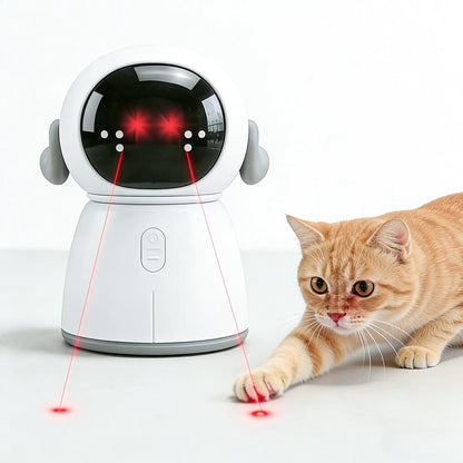 Interactive Rechargeable Cat Laser Toy 2026 - Motion Activated with Adjustable Angle and Dual Patterns for Engaging Indoor Play and Exercise for Cats and Kittens