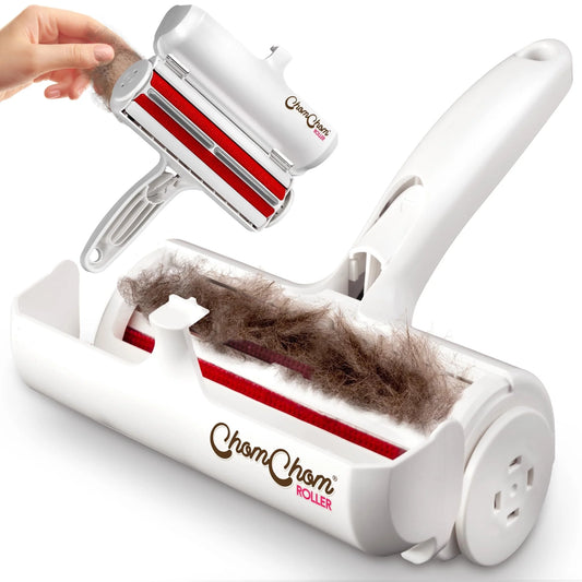 Chom Chom Roller: Reusable Pet Hair Remover for Furniture, Carpets, Clothing, and Bedding