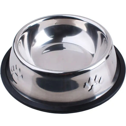 Stainless Steel Skidproof Pet Bowl Set - Anti-Ant Design for Dogs and Cats - Available in 6 Sizes