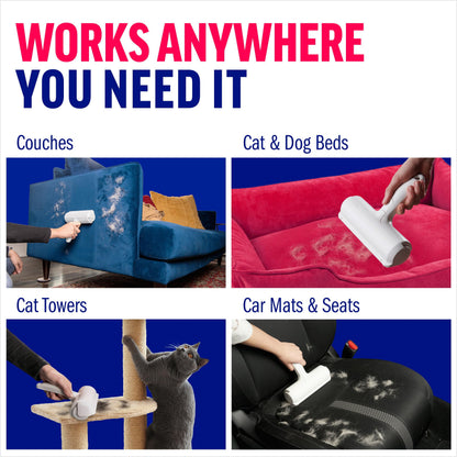 Chom Chom Roller: Reusable Pet Hair Remover for Furniture, Carpets, Clothing, and Bedding