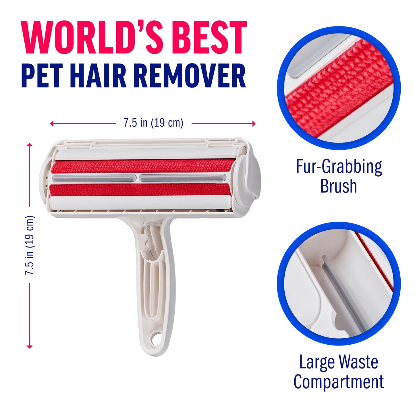 Chom Chom Roller: Reusable Pet Hair Remover for Furniture, Carpets, Clothing, and Bedding