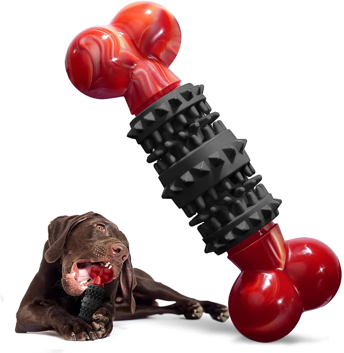 Indestructible Bone Dog Toy for Aggressive Chewers - Interactive Chew Toy for Medium to Large Dogs by Dinosam